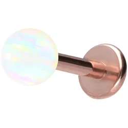 Titan Labret mit Innengewinde SYNTHETISCHER OPAL