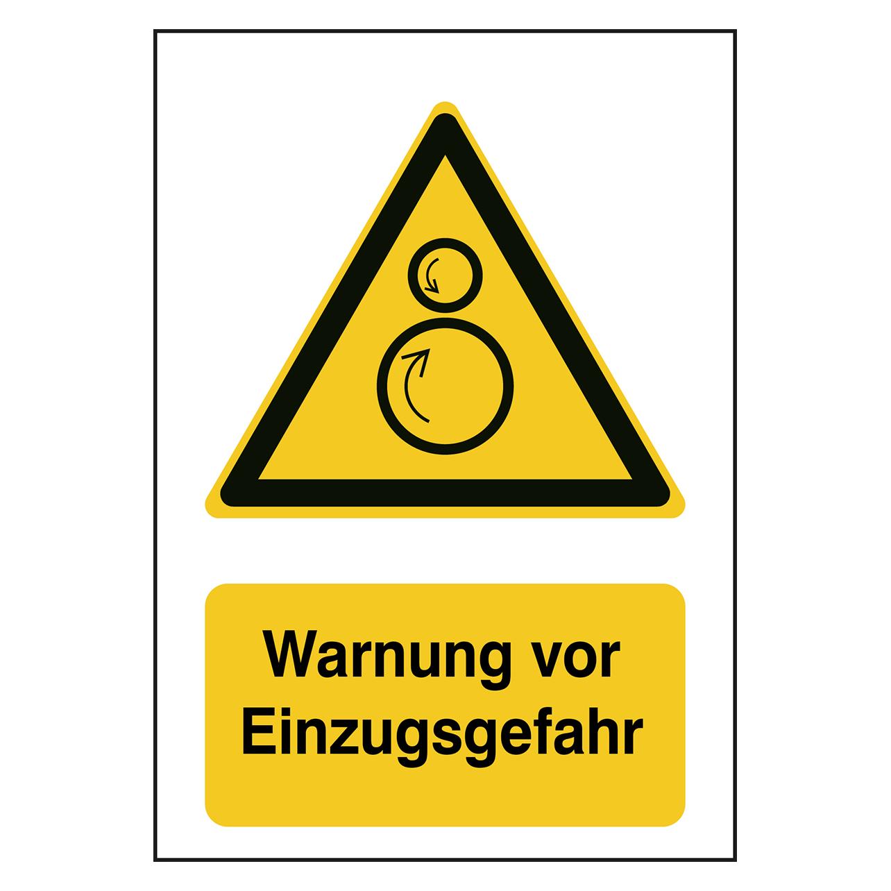 Brady B-862, Toughwash-Warnschild, W025 - Warnung vor gegenläufige Rollen, Polyester, Schwarz und (237272)