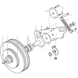 PROXXON 24400-01-38 Platte mit Sechskant für Drehmaschine PD400