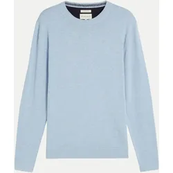 Basic Strickpullover Blau XL