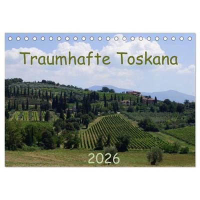 Toskana 2026 (Tischkalender 2026 DIN A5 quer), CALVENDO Monatskalender
