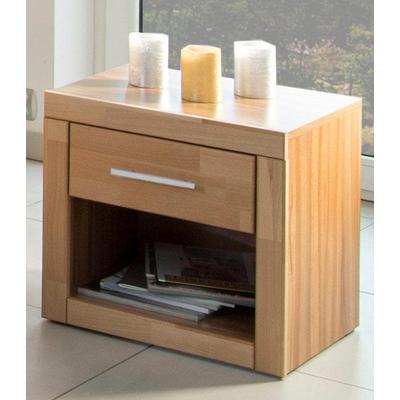 Nachtkonsole OTTO HOME "Triest", beige (kernbuche), B:45cm H:45cm T:42cm, Sideboards, Nachtkonsole, 1 mit Schublade, Breite 45 cm