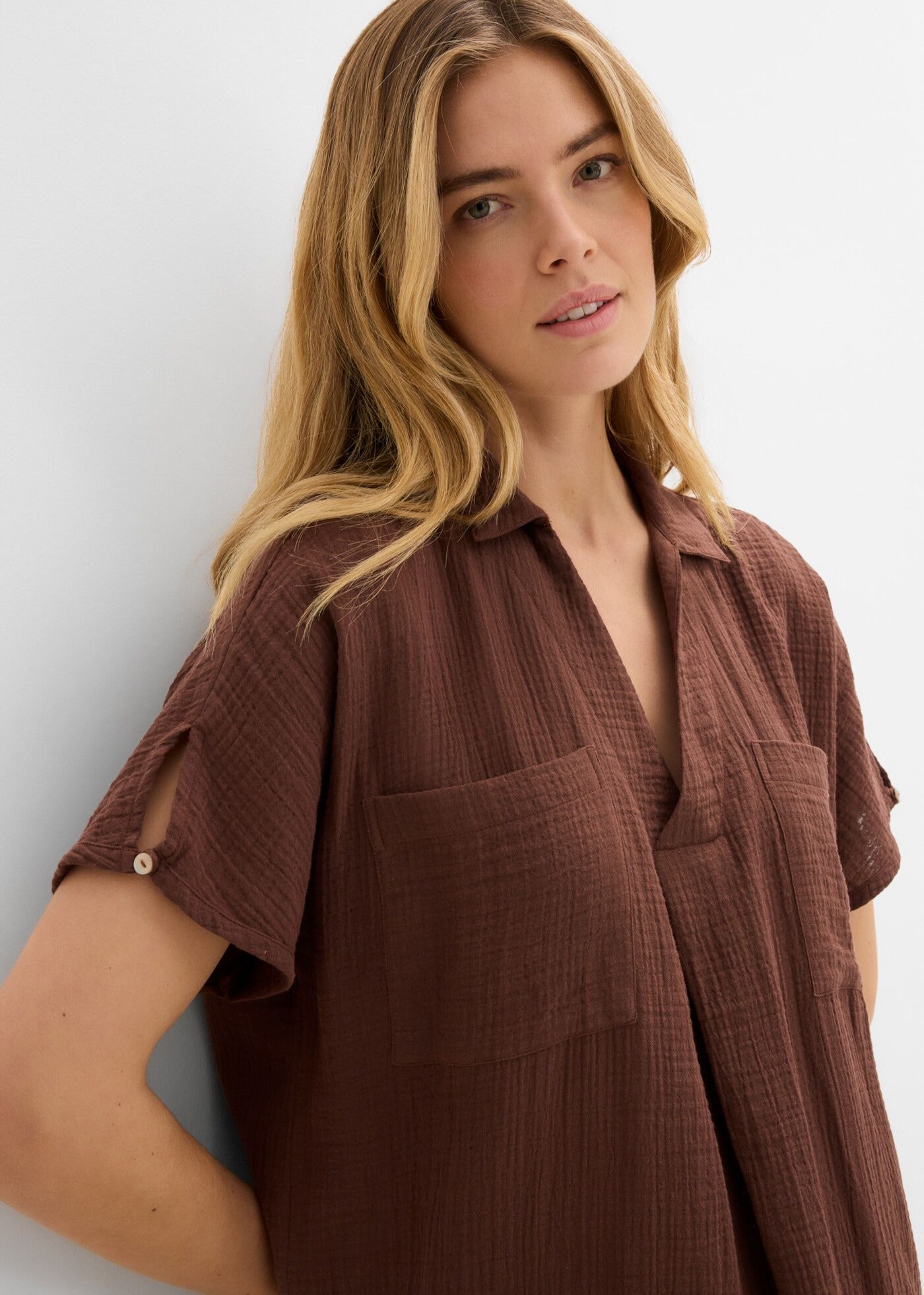 bonprix Oversize-Passform, Kaftan-Schnitt, Kimonoärmel, aus Baumwolle