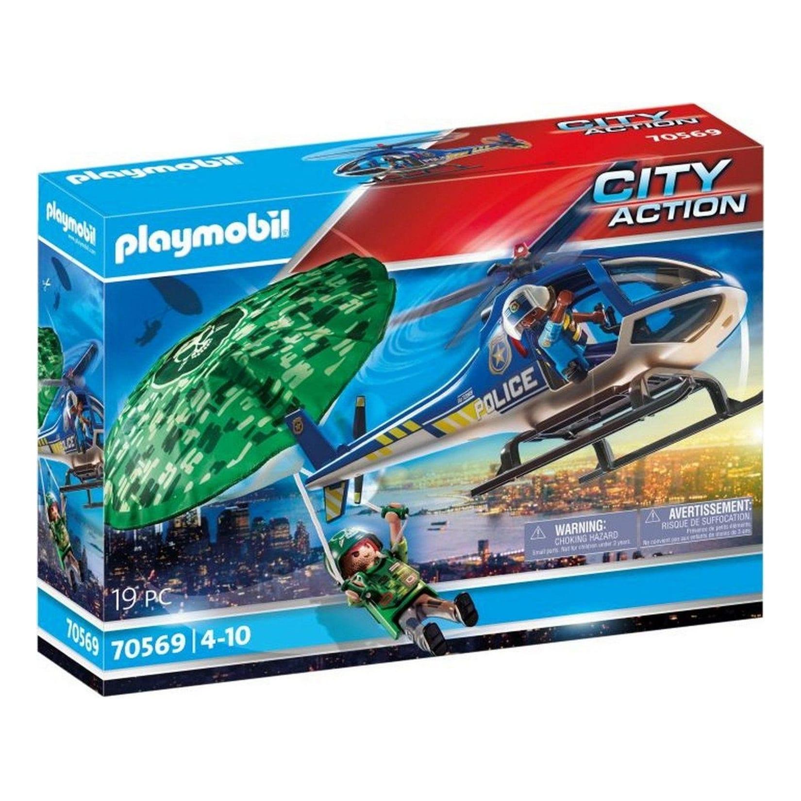 Playmobil Polizei-Hubschrauber: Fallschirmeinsatz