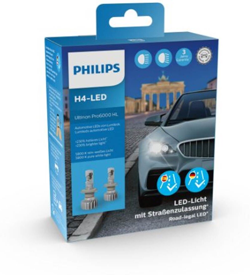 Philips ultinon pro6000 h4 led bulb 2 pcs 18w 12v