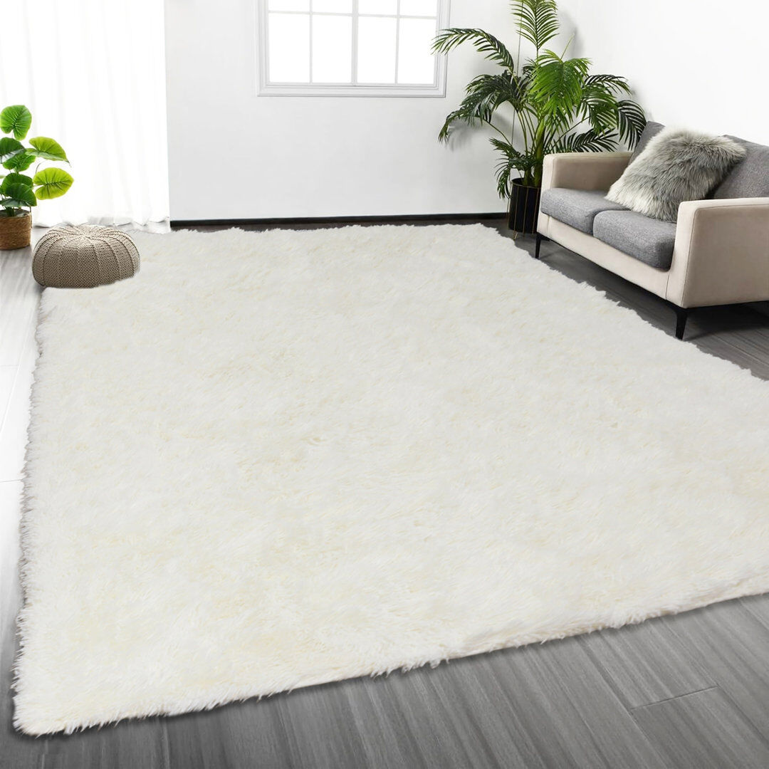 Marlow Home Co. Adela Rectangle Shag Cream Rectangle 160 x 230 cm