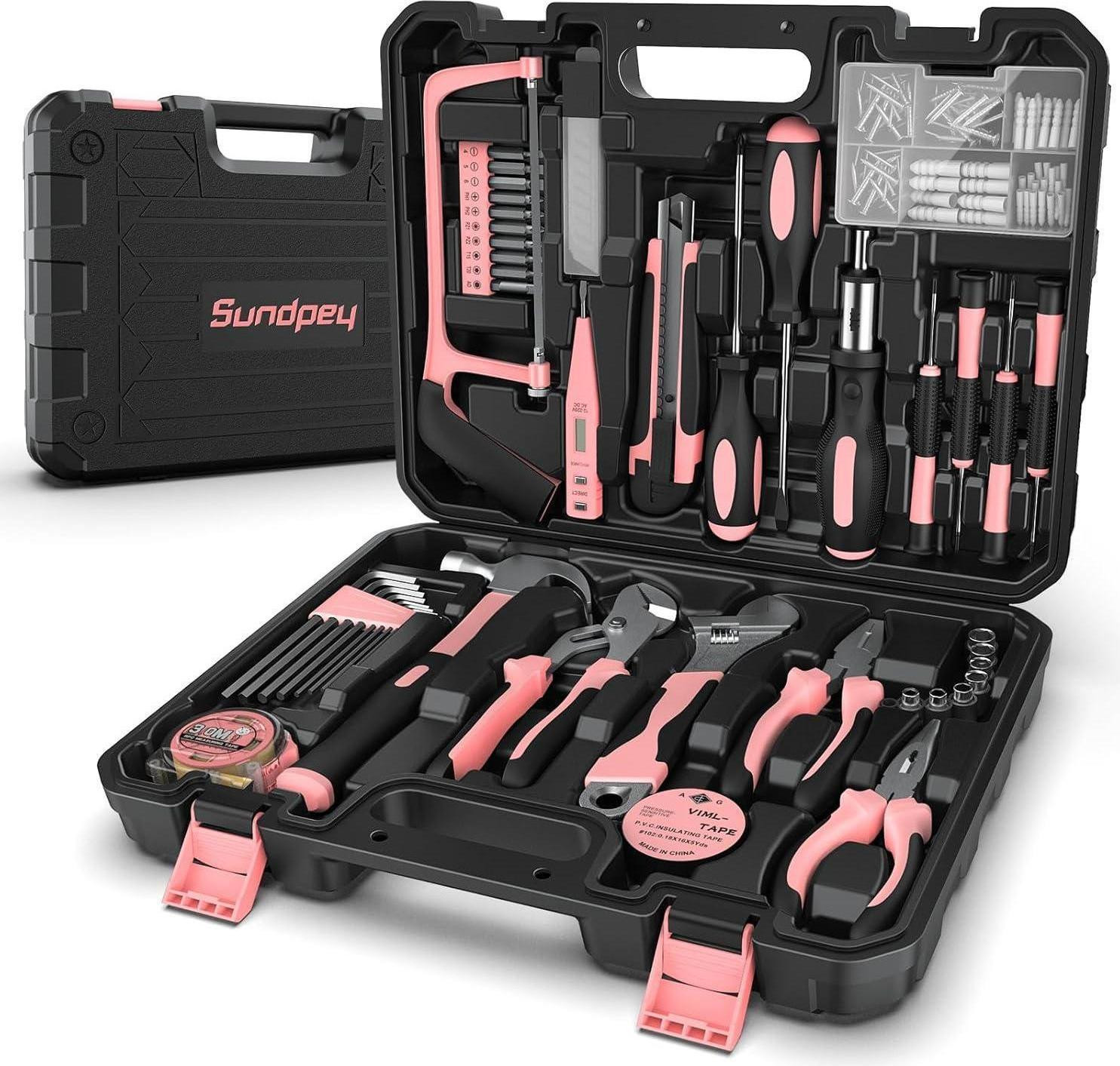 Sundpey Gereedschapskoffer Professioneel, 148-delig, Roze