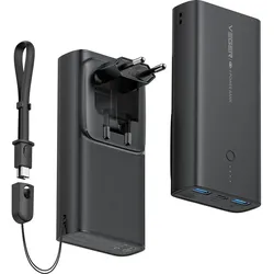Veger ACE100 (10000 mAh, 22.50 W, 38.50 Wh), Powerbank, Schwarz