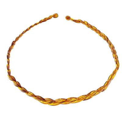 Kette ohne Anhänger OSTSEE-SCHMUCK "- Talvi - Bernstein -" Gr. 70, braun (bernsteinfarben, braun), Halsketten, Damen, Bernstein