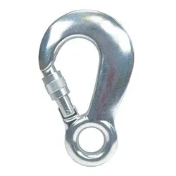 Alu-Karabinerhaken mit Sicherungsmutter, Alu, 130x80mm