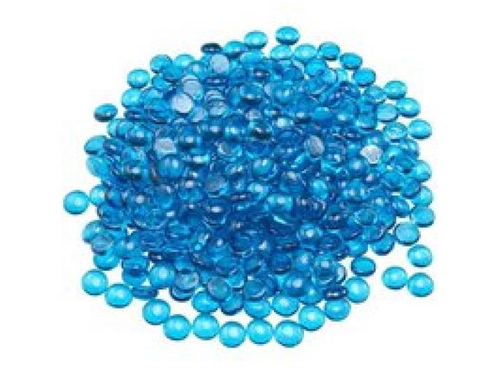 VEVOR Feuerglas, 4,5 kg hochtemperaturbeständige Glassteine, 19 mm rauchfreie Feuerstellen-Glasperlen, Feuerstelle Glasfelsen, Kaminglas, Feuerkristall, Feuerperlen, für Kamin Karibikblau