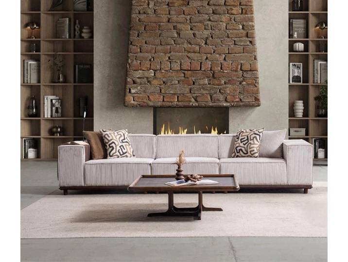 JVmoebel Sofa Beiges Stoffsofa von JVMoebel mit modernem Design und hohem Komfort