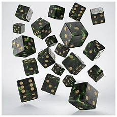 Q-Workshop Würfel - D6s - Bottle green/Gold 302279