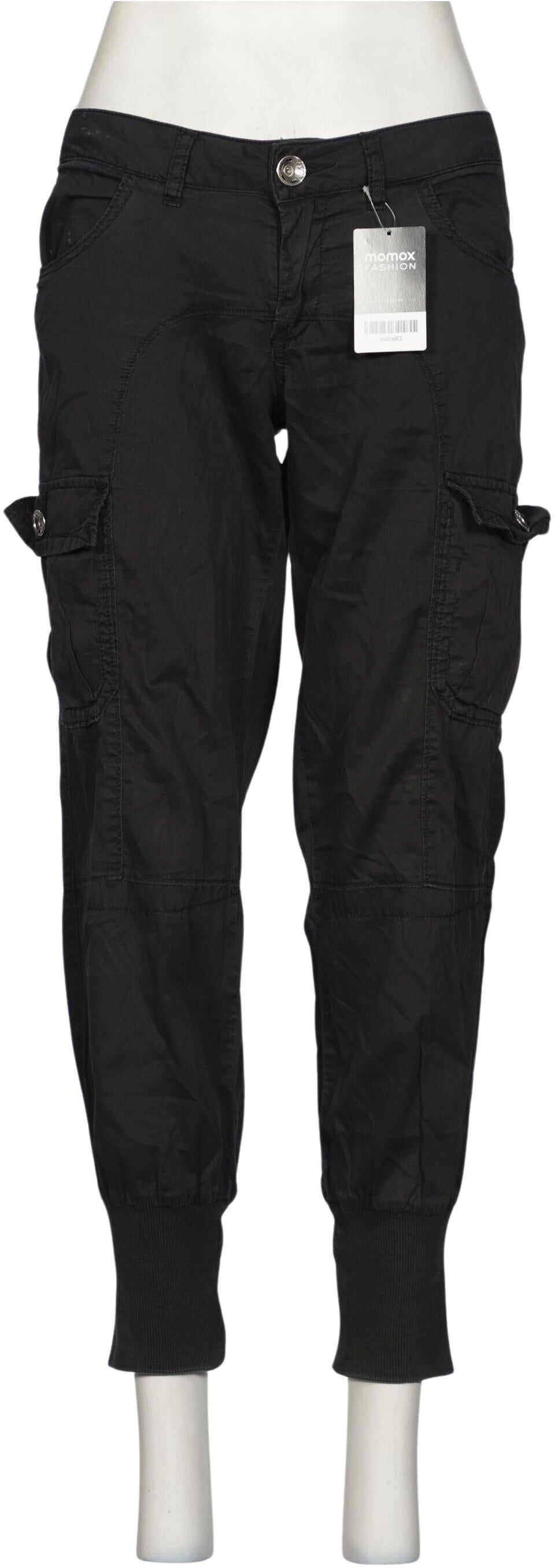 Miss Sixty Damen Stoffhose, Schwarz, Gr. W30, Baumwolle - Second Hand