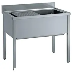 KBS Gastrotechnik Topfspüle mit Aufkantung B 100cm