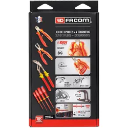 FACOM Zangen/Schraubendreher Set 7-tlg PB