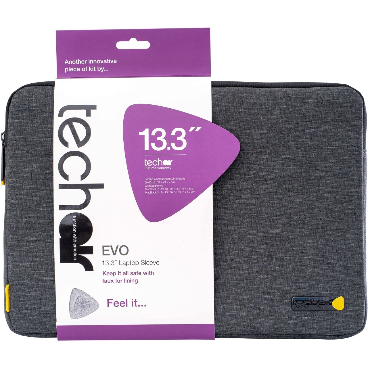 Techair Slipcase Evo Pro 12-13.3" 1F 1T grau