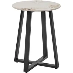 BEISTELLTISCH Schwarz/Weiß/Beige Ivins