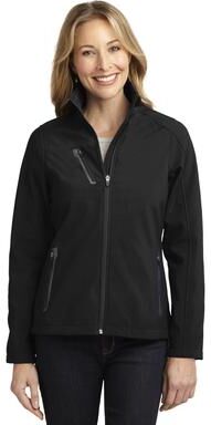 Port Authority L324 Women's Welded Soft Shell Jacket in Black size XL   Fleece