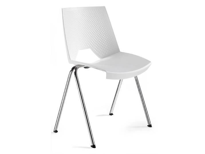 Chaise empilable Skype, plastique, blanc