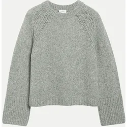 Strickpullover mit Rundhalsausschnitt Grau 34