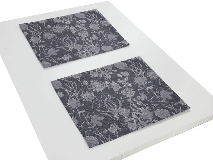 Platzset ADAM Flower Cuvée Light Gr. 1, blau (indigo), B:30cm L:40cm, Obermaterial: 100% Baumwolle, Platzsets, Platzset