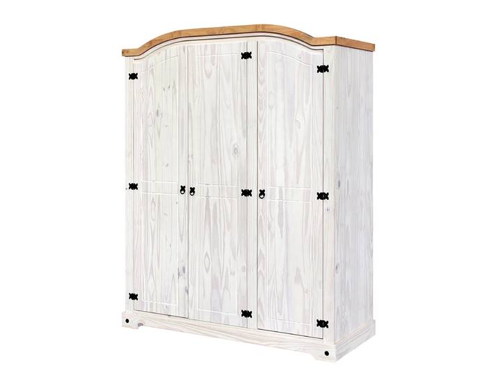 Massiver Drehtürenschrank Hartree 150 x 188 x 56cm Weiß