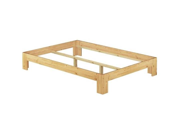 Lit futon pin naturel 140x200 design moderne sans tête de lit cadre de lit sans sommier 60.67-14oR