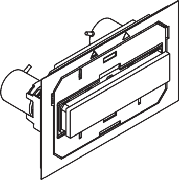 Hewi S 50 Betätigungsplatte 66246 für WC - Module, weiß, manuell