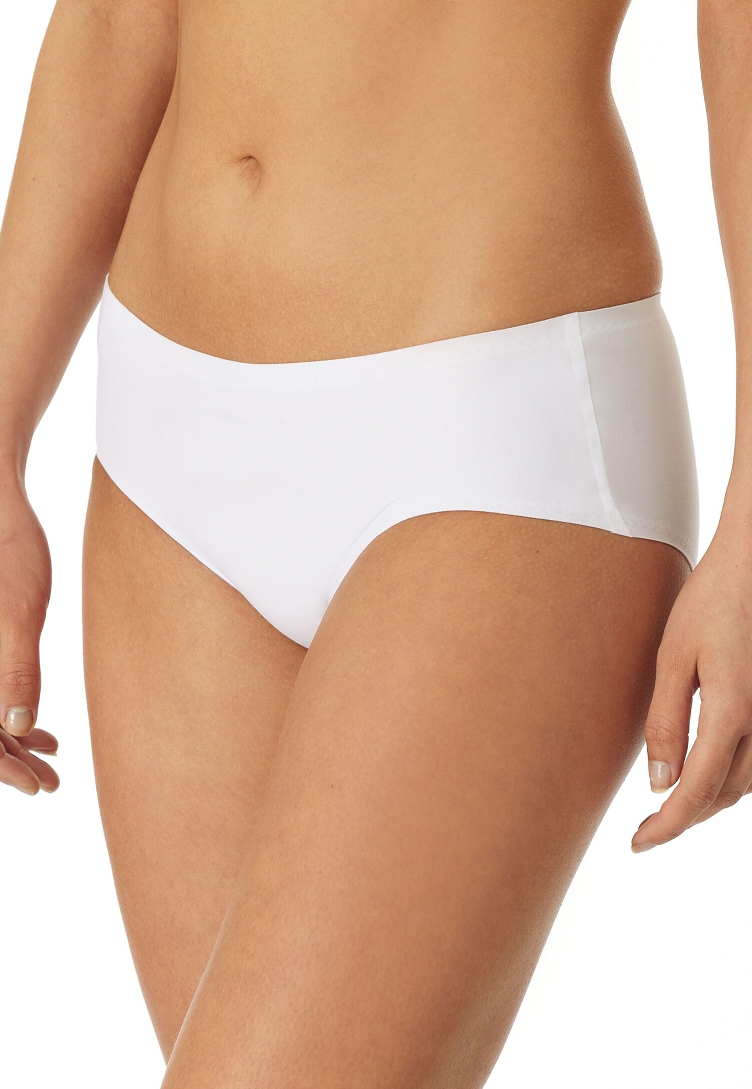 Panty SCHIESSER "Invisible Soft", Damen, Gr. 46, Microfaser, weiss (weiß), Microfaser, Obermaterial: 70% Polyamid, 30% Elasthan, körpernah, Unterhosen Panty, Microfaser, Lasercut-Abschlüsse weiß 46, Microfaser