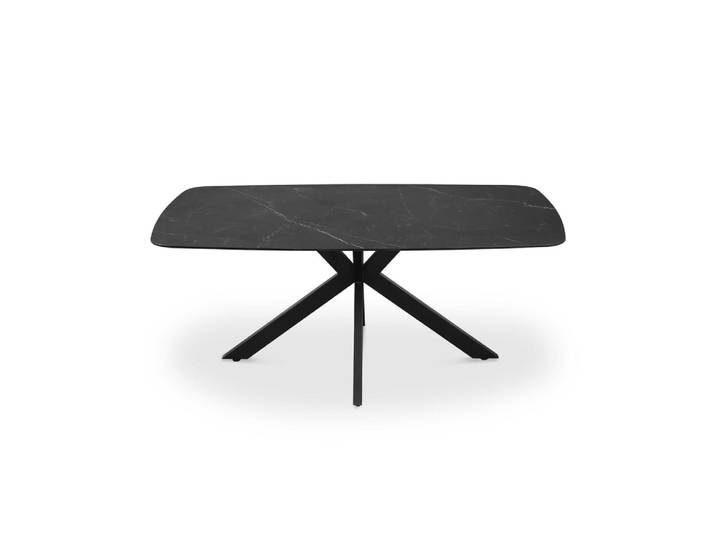 Table à manger 180x90x76 cm en pierre noire
