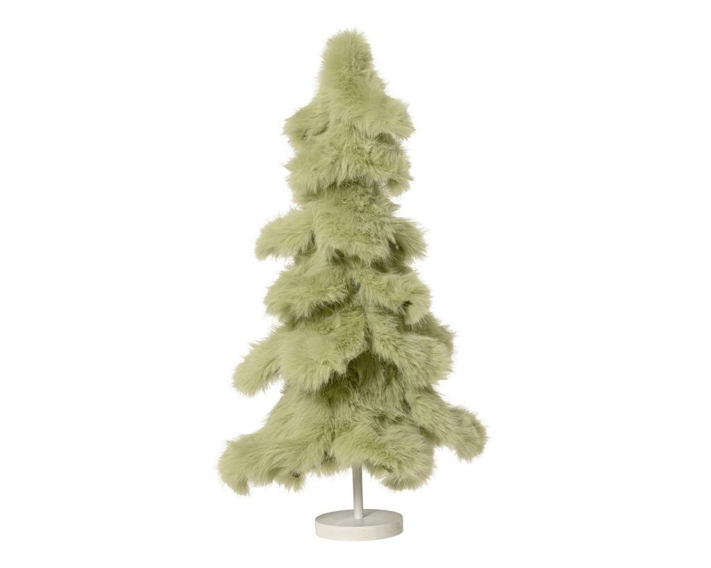 Decoris decoratieve kerstboom van imitatiebont, saliegroen, 60 cm
