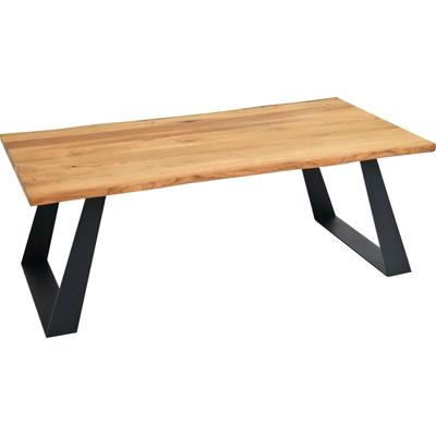 Couchtisch PAROLI "GAJUS", braun (wildeiche, schwarz, wildeiche), B:110cm H:40cm T:60cm, Tische, Couchtisch