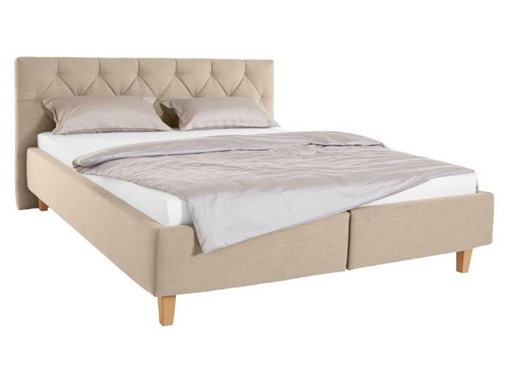 Home affaire Polsterbett Sunley 100, Kreuzsteppung, Kopfteilhöhe 102 cm, ohne oder mit Matratze/Lattenrost