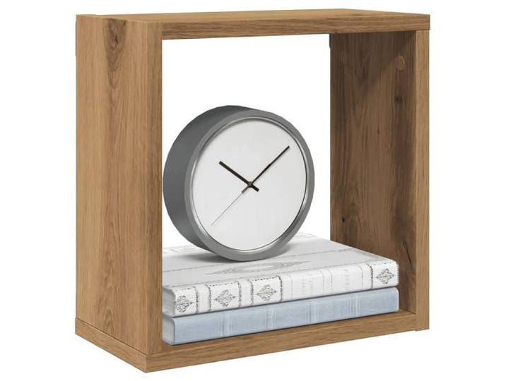 Étagères cube murales 6 pcs chêne artisanal bois d'ingénierie 856581