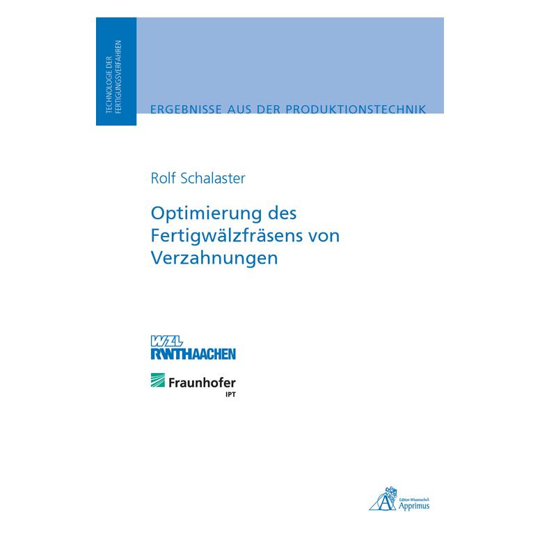 Apprimus Optimierung des Fertigwälzfräsens von Verzahnungen (Deutsch, Softcover, Rolf Schalaster) (55550518)