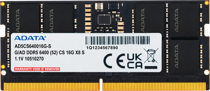 CSODIMM 32 GB DDR5-6400, Arbeitsspeicher AD5CS640032G-S