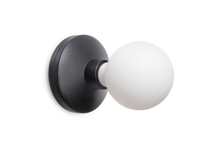Beleuchtung Humble schwarz Aluminium/Glas B 12 cm - LED - Beleuchtung