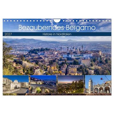 Bezauberndes Bergamo (Wandkalender 2027 DIN A4 quer), CALVENDO Monatskalender