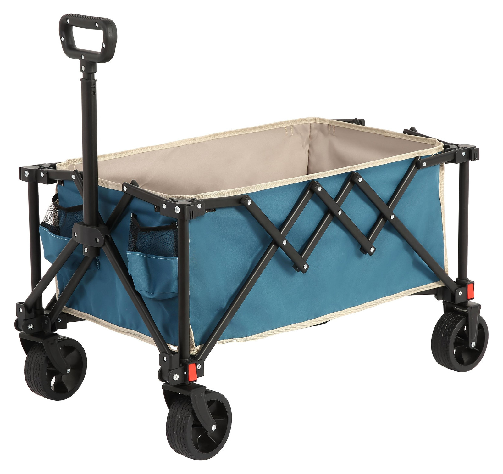 Selius Opvouwbare transportkar met grote wielen en boodschappentrolley