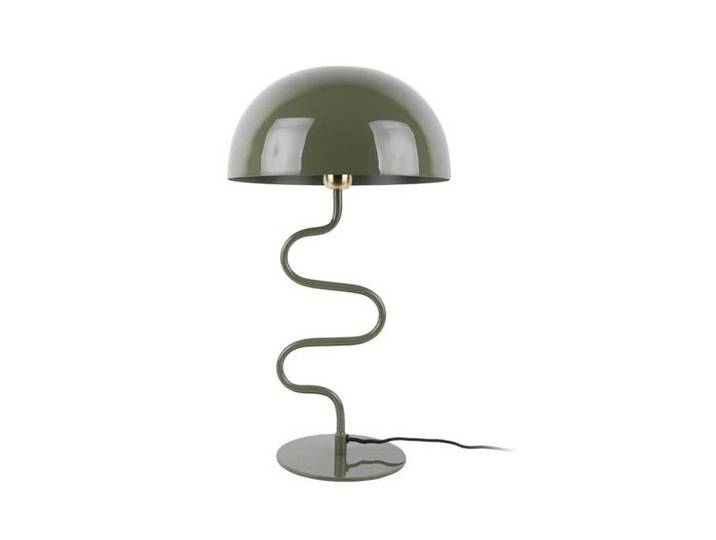 Leitmotiv Tischleuchte Twist, Olivgrün, Metall, Pilz, 31x54x31 cm, Lampen & Leuchten, Innenbeleuchtung, Tischlampen, Tischlampen