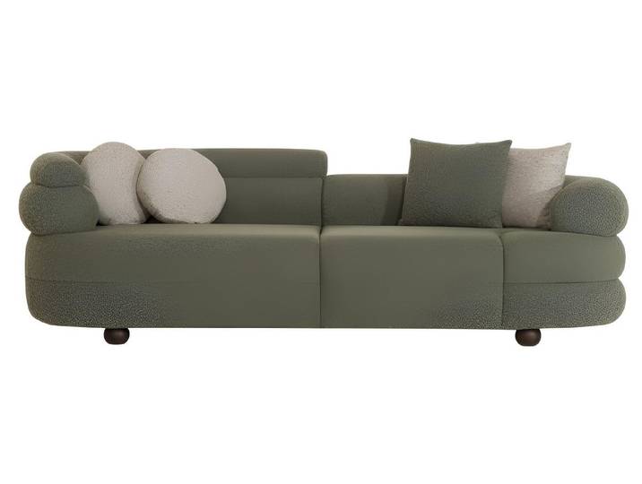 Xlmoebel 3-Sitzer Edles Grünes Textilsofa für das Wohnzimmer und Relaxen, 3-Sitzer 1 Teile, Made in Europa