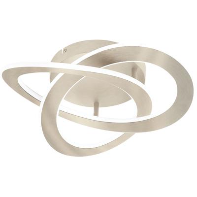 EGLO Deckenleuchte "ROLIMARE", grau (nickelfarben), H: 13cm, 1 Stk., Leuchten, Deckenleuchte in nickel aus Alu - 35W - Neutralweiß, Deckenleuchte