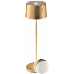 Zafferano »Olivia Pro« LED-Tischleuchte in Metalloptik dimmbar kupfer