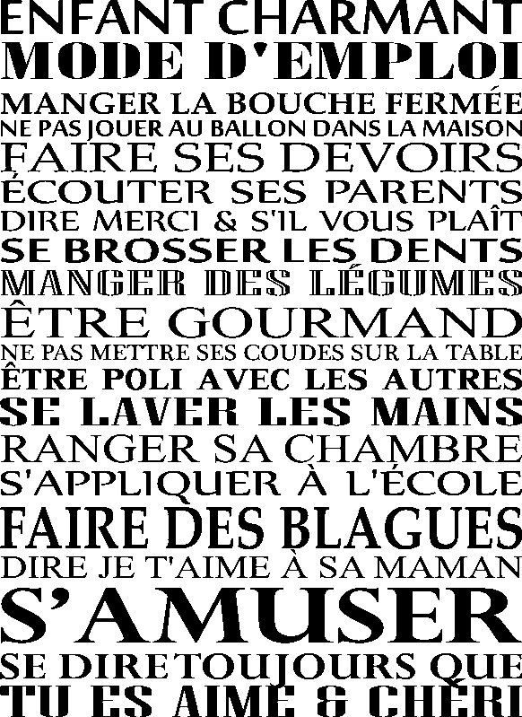 Ambiance-sticker Sticker Enfant charmant mode d'emploi