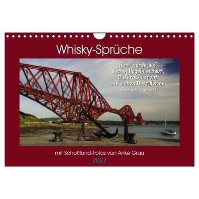 Whisky-Sprüche (Wandkalender 2027 DIN A4 quer), CALVENDO Monatskalender