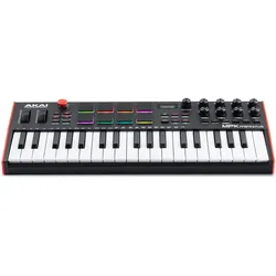 Akai MPK Mini Plus (Keyboard), MIDI Controller, Weiss, Schwarz, Rot