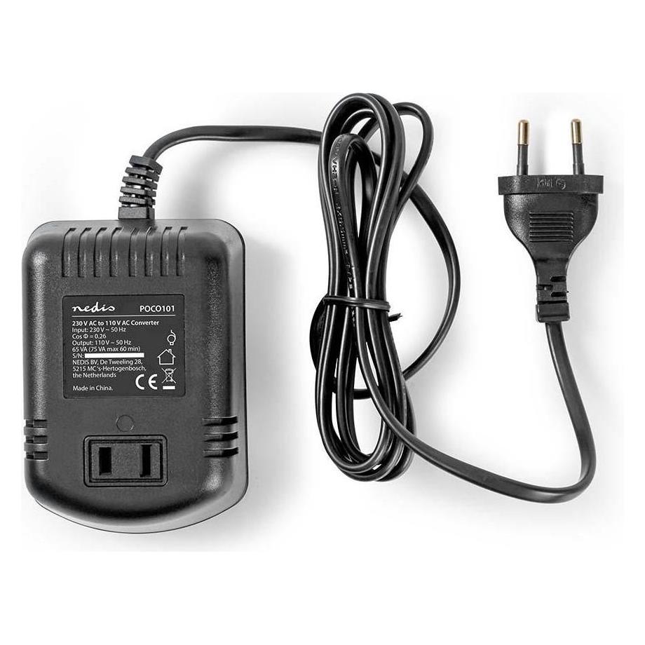 Nedis Stromwandler - Netzstromversorgung - Europäisch-Amerikanisch - 230 VAC Umrichter - 75 W - 11 (POCO101)