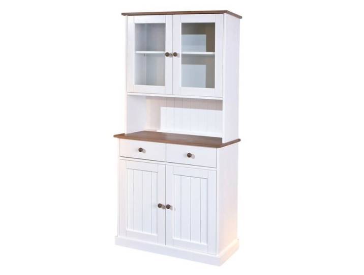 Vaisselier 4 Portes  Takao  90cm Blanc & Naturel