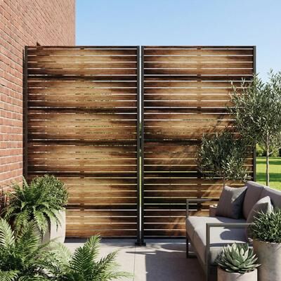 Dovelina Outdoor Metal Privacy Screen Fence Panel